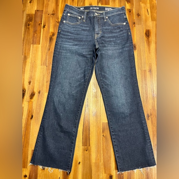 J Crew Mid Rise Cropped Kickout Jeans ‘03 Super Stretch Basil Penny Wash NWOT 27 - Picture 3 of 11
